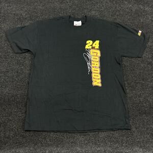 Vintage Jeff Gordon 24 Shirt Mens L Black NASCAR Racing Competitors View Tee 00s